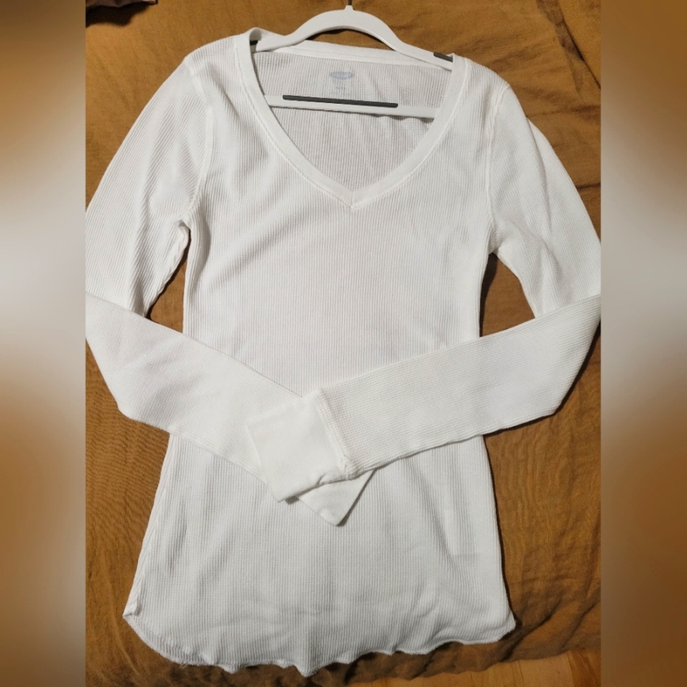 NWOT white longsleeve top XS
